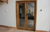 Antique oak patio door