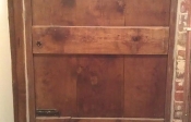 12. Back of Antique Solid Oak door with suffolk latch and T hinges