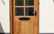 35. Solid oak Half glazed door with 6 panes of glass (single or double glazed unit) £1100.00+vat, Frame £450+vat