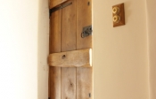 32. Solid Oak Lavenham Style door back from inside looking like oak internal antique 3 plank door