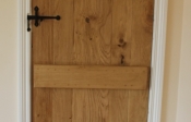 5 plank solid oak ledged door with pencil bead