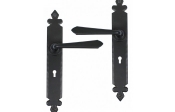 Cromwell Sprung Lever Lock Handle Set - Black