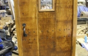 Antique oak door with studs