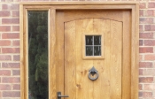 20. Solid oak Hunter style door with window starting price £1200+vat Solid Oak Frame with one sidelight £775.00+vat