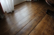 Antique solid oak flooring - roman oak stain and wax finish