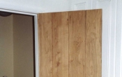 4 plank solid oak ledged door with pencil bead