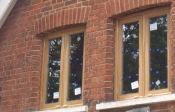 Double opening solid oak casement window