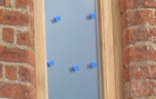 Single non opening solid oak casement window